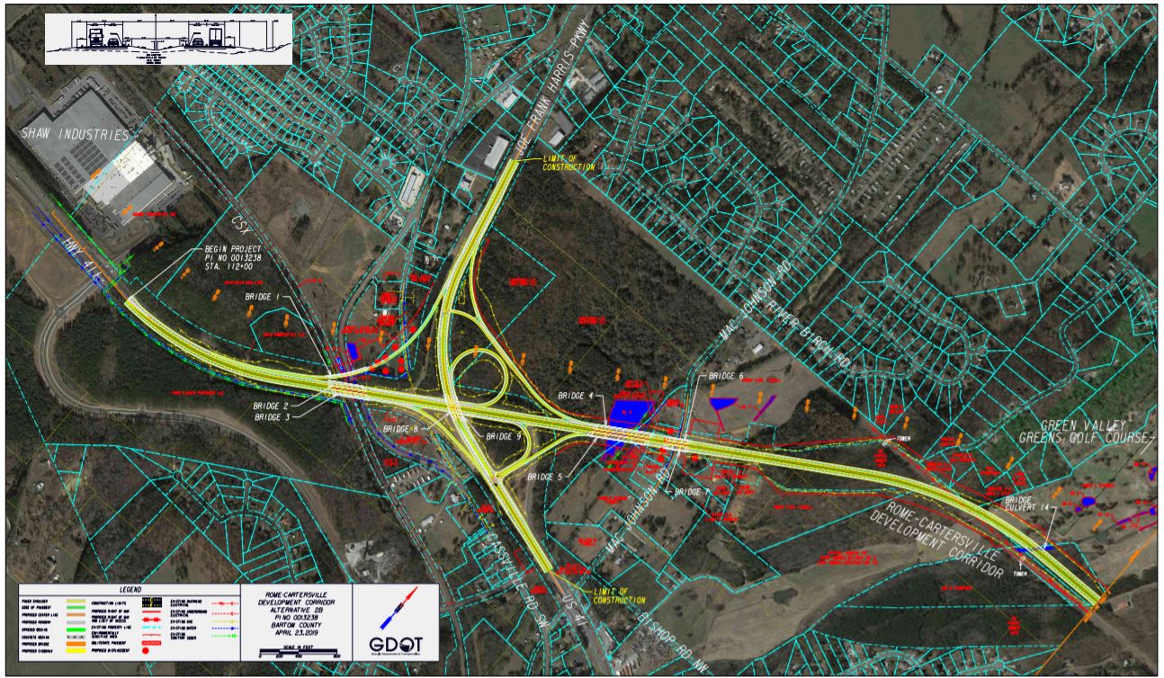 Rome-Cartersville Development Corridor Map 1