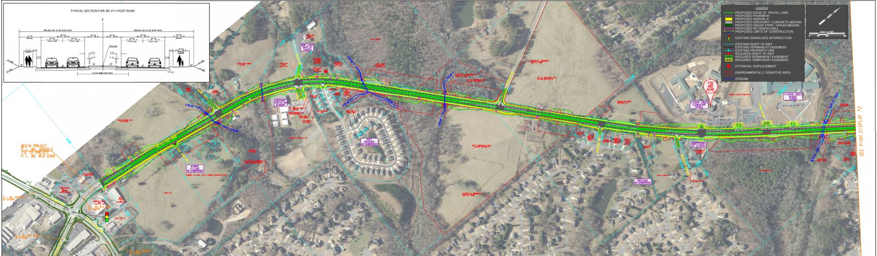 SR 371 Post Road Widening Map 1