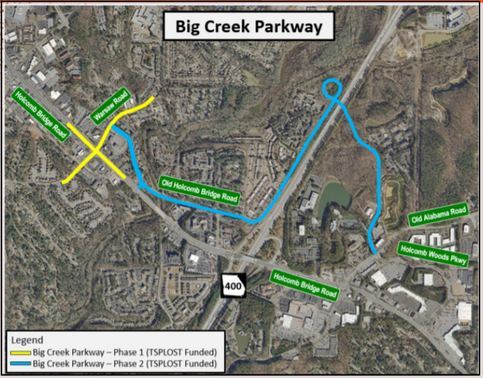 Big Creek Parkway Road Construction Map