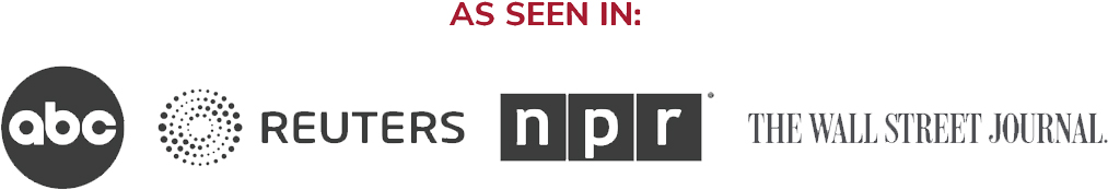 News logo for ABC, Reuters, NPR and the Wall Street Journal.