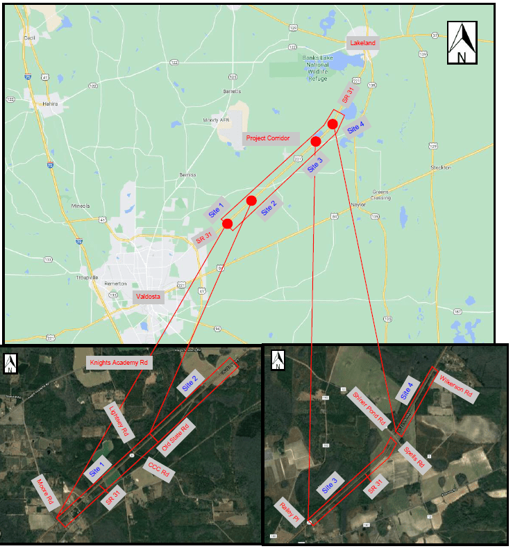 US 221/SR 31 Passing Lanes Map 1