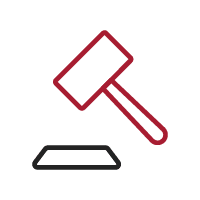 Icon of a gavel.