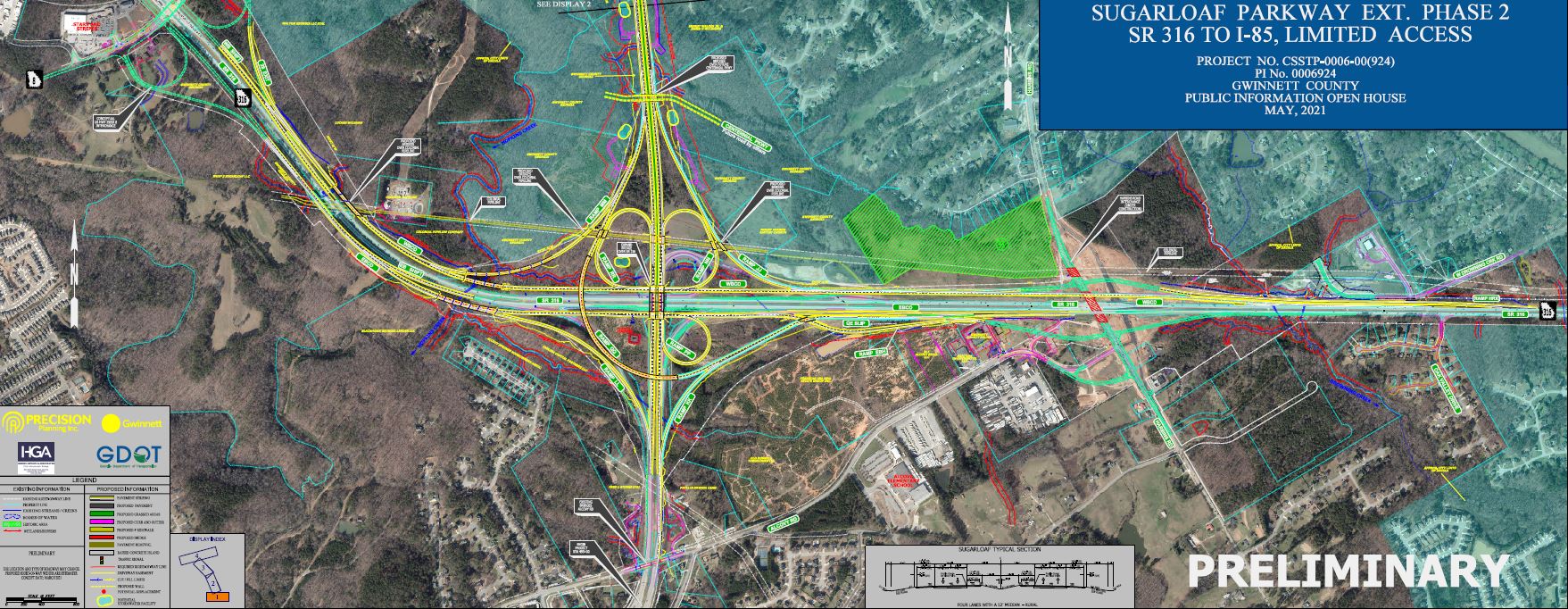 Sugarloaf Parkway Extension Map 1