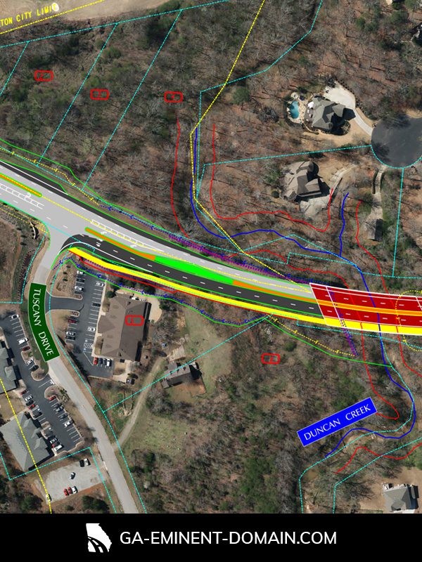 ection of a project plan map from the GDOT.